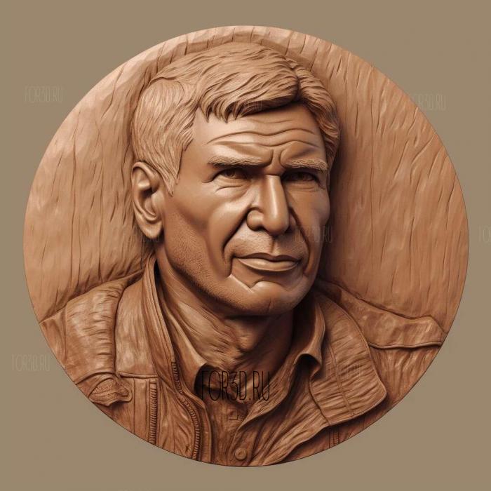 Harrison Ford 3 stl model for CNC